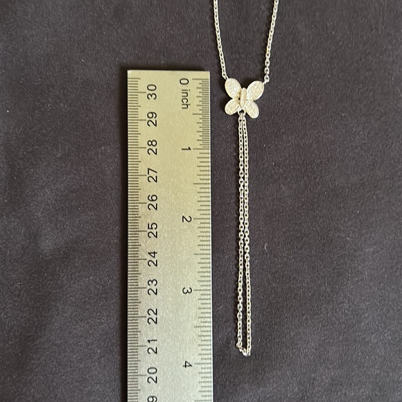 Sterling Silver Rhodium Plated Chain Bracelet Ring - Picture 10 of 10